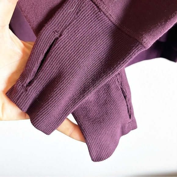 Athleta Coaster Luxe Sweatshirt Eggplant Plum Thumbhole Long Sleeve Crew… - Picture 9 of 10
